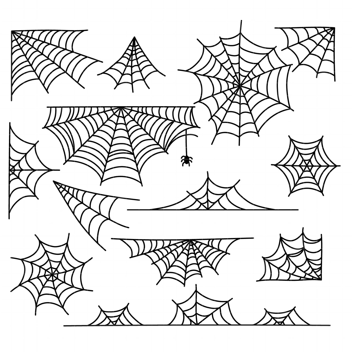COD6100 - Halloween SVG PNG Bundle | 106 Ghost Bat Spider Web Witch Doodle Clipart | Spooky Season Cut Files | Cricut Instant Download