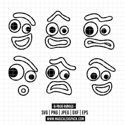 COD6187 - Forky Silhouettes pack bundle, Disney clipart Svg, Png, Eps, Dxf, Jpeg, vector.