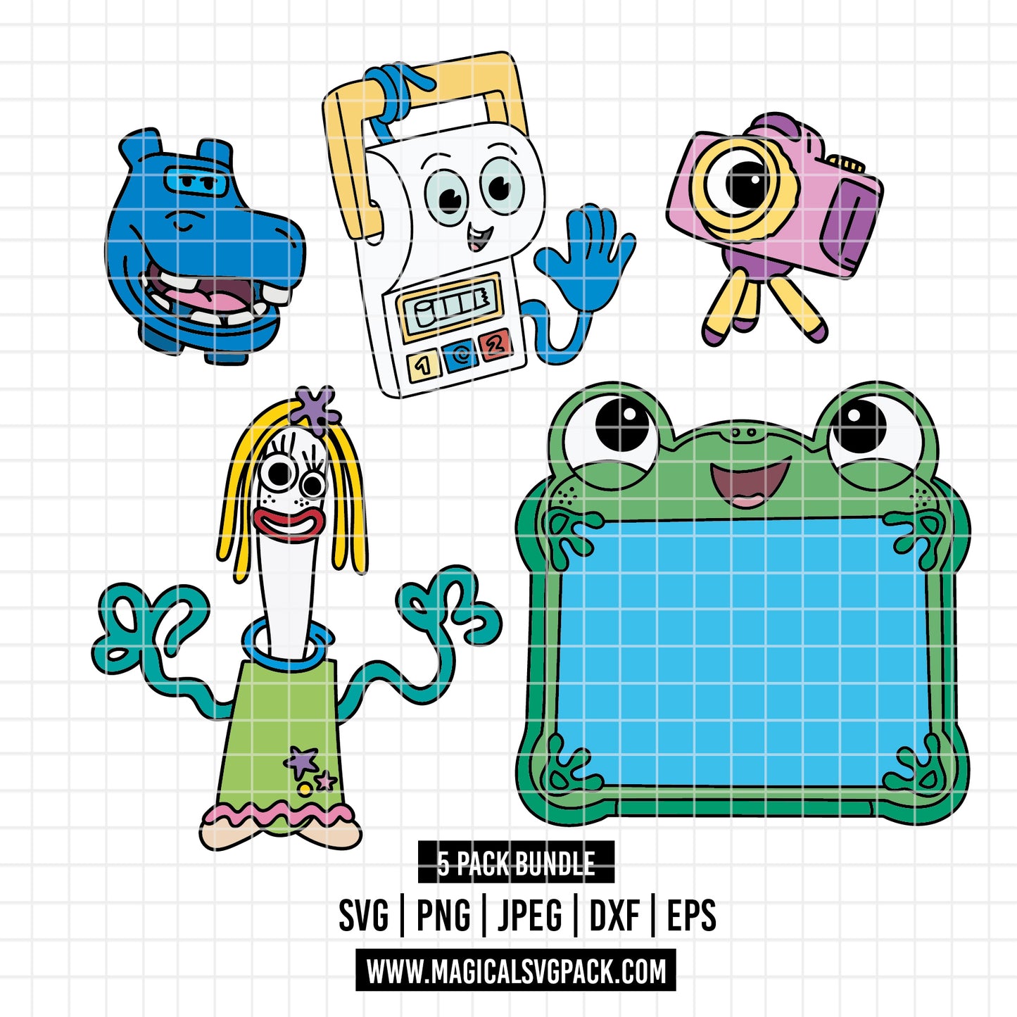 COD6194 - Toy Story characters pack bundle, Disney clipart Svg, Png, Eps, Dxf, Jpeg, vector.