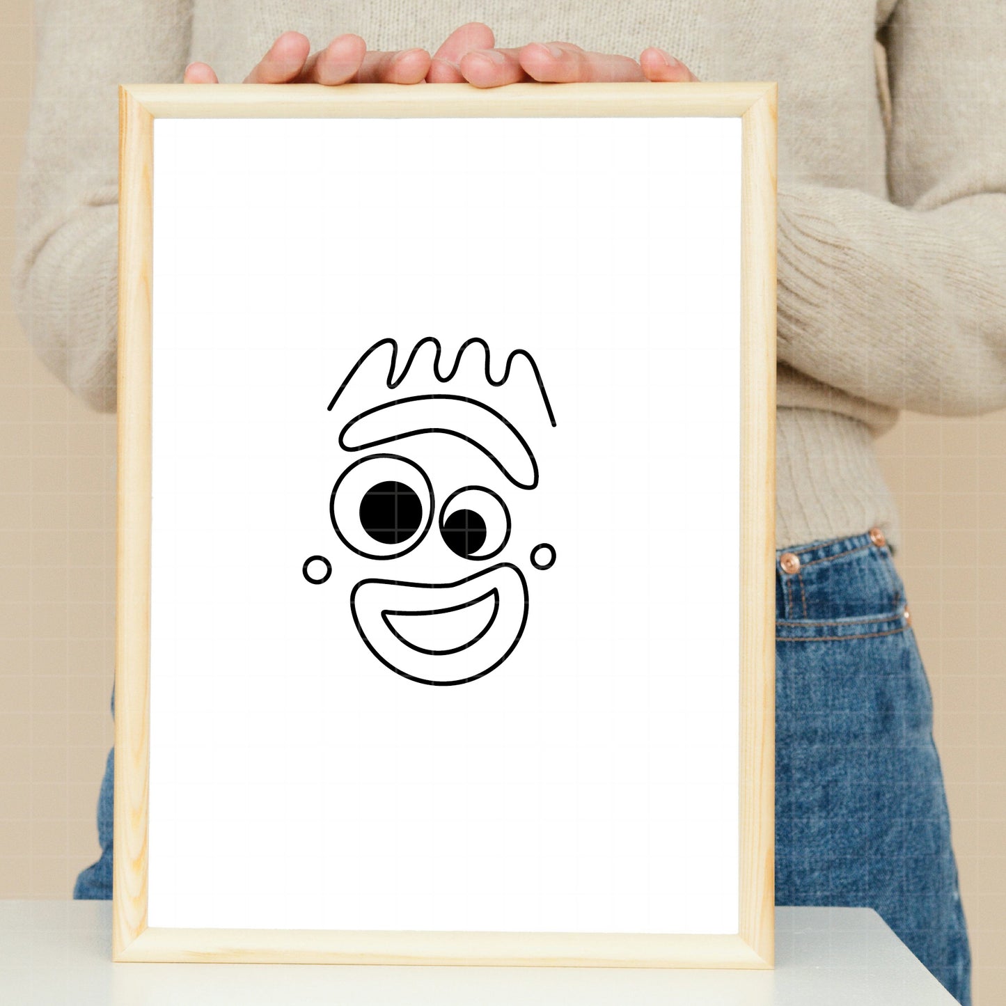 COD6202 - Forky & Knifey line art pack bundle, Disney clipart Svg, Png, Eps, Dxf, Jpeg, vector.