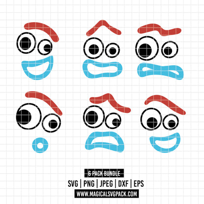 COD6207 - Forky Silhouettes pack bundle, Disney clipart Svg, Png, Eps, Dxf, Jpeg, vector.