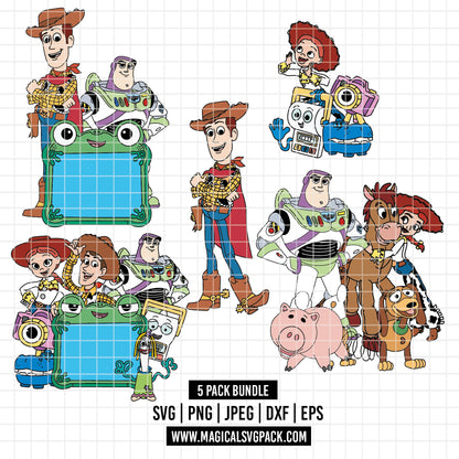 COD6270 - Toy Story characters pack bundle, Disney clipart Svg, Png, Eps, Dxf, Jpeg, vector.
