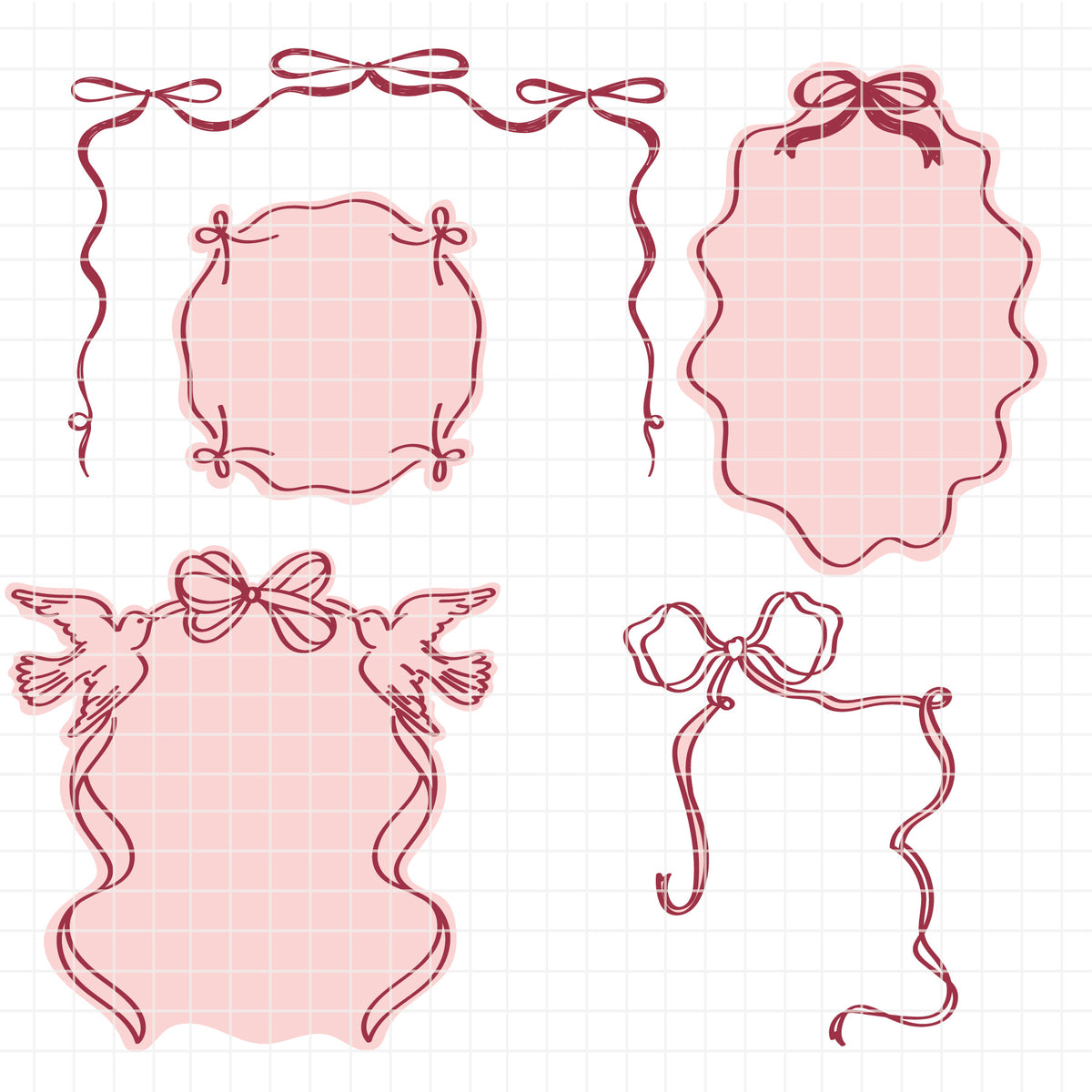 COD6300 - Coquette Icons bundle clipart Svg, Png, Eps, Dxf, Jpeg, vector.