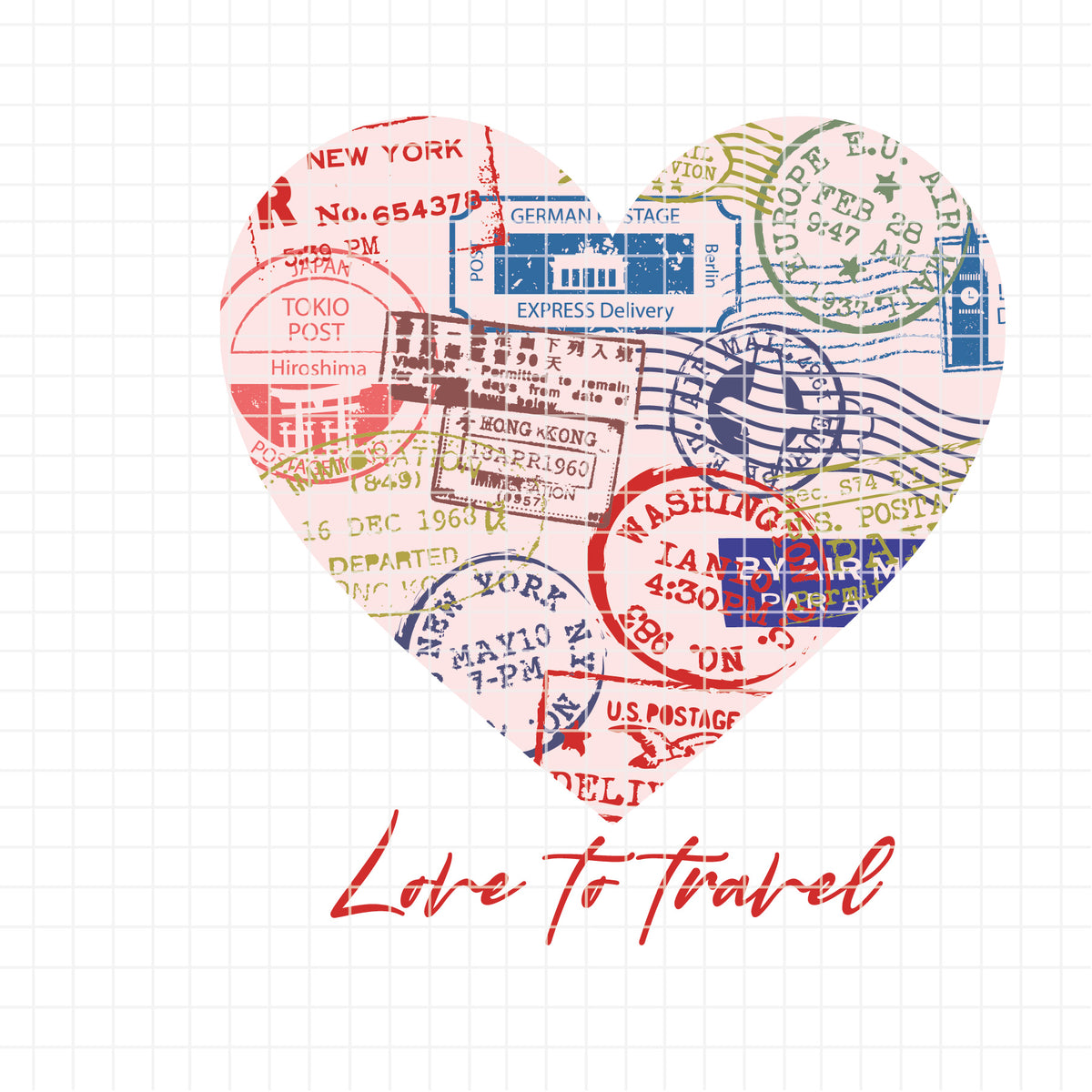 COD6301 - Travel's love bundle clipart Svg, Png, Eps, Dxf, Jpeg, vector.