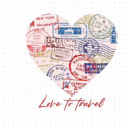 COD6301 - Travel's love bundle clipart Svg, Png, Eps, Dxf, Jpeg, vector.
