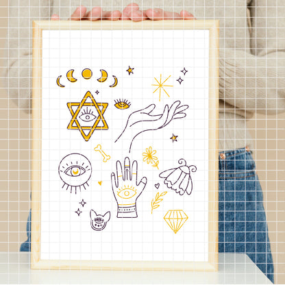 COD6302 - Esoteric Icons bundle clipart Svg, Png, Eps, Dxf, Jpeg, vector.