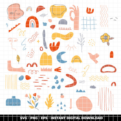 COD6308 - Boho SVG Bundle PNG EPS,205 Mystical Clipart.