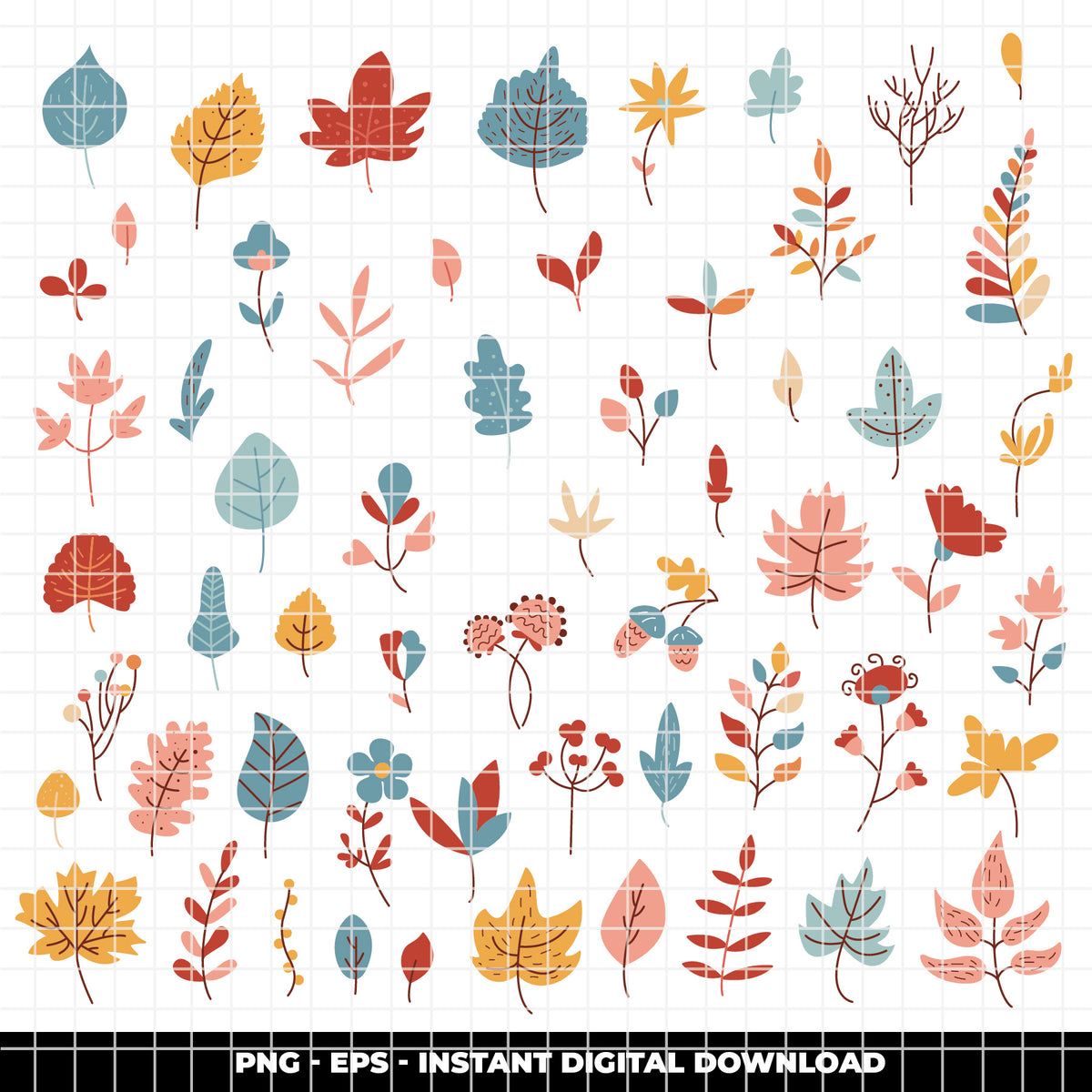 COD6309 - Cozy Doodle SVG PNG Bundle | 257 Fall Autumn Clipart.