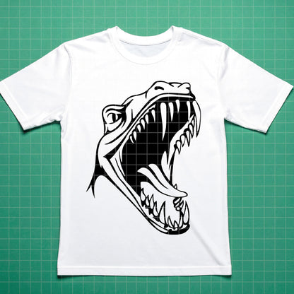 COD6315 - Dinosaur Bundle PNG EPS, 33 Line Art Silhouette Dino Clipart, T-Rex Head svg, Triceratops Stegosaurus, Boy Kids