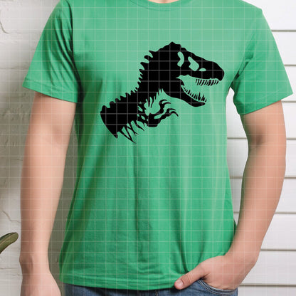 COD6315 - Dinosaur Bundle PNG EPS, 33 Line Art Silhouette Dino Clipart, T-Rex Head svg, Triceratops Stegosaurus, Boy Kids
