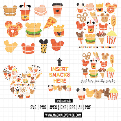 COD6317 - Disney Snack Goals bundle, Disney trips clipart Svg, Png, Eps, Dxf, Jpeg, vector.