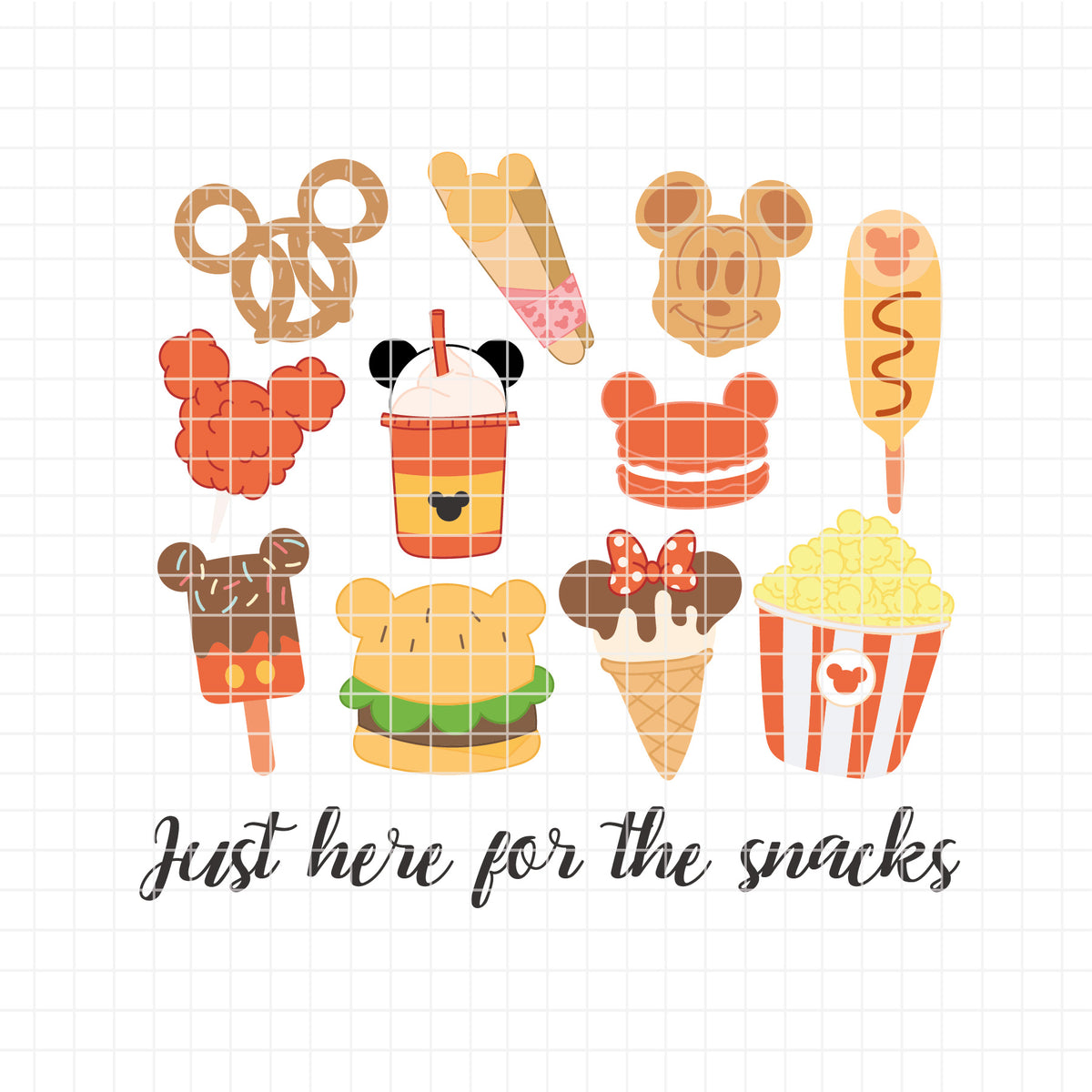 COD6317 - Disney Snack Goals bundle, Disney trips clipart Svg, Png, Eps, Dxf, Jpeg, vector.