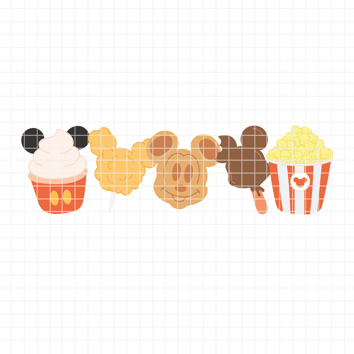 COD6317 - Disney Snack Goals bundle, Disney trips clipart Svg, Png, Eps, Dxf, Jpeg, vector.