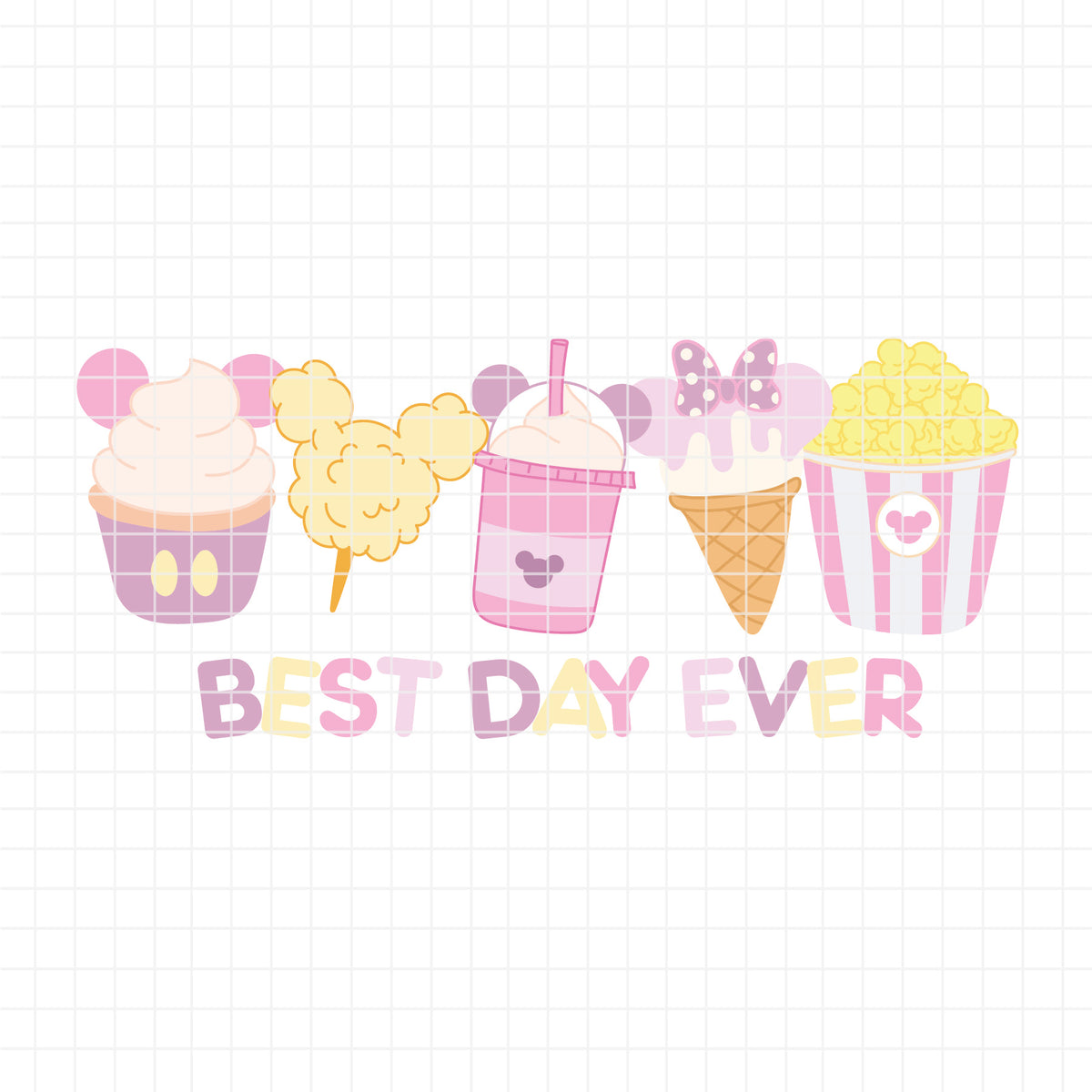 COD6318 - Disney Cute Snack Goals bundle, Disney trips clipart Svg, Png, Eps, Dxf, Jpeg, vector.