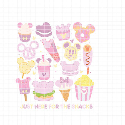 COD6318 - Disney Cute Snack Goals bundle, Disney trips clipart Svg, Png, Eps, Dxf, Jpeg, vector.