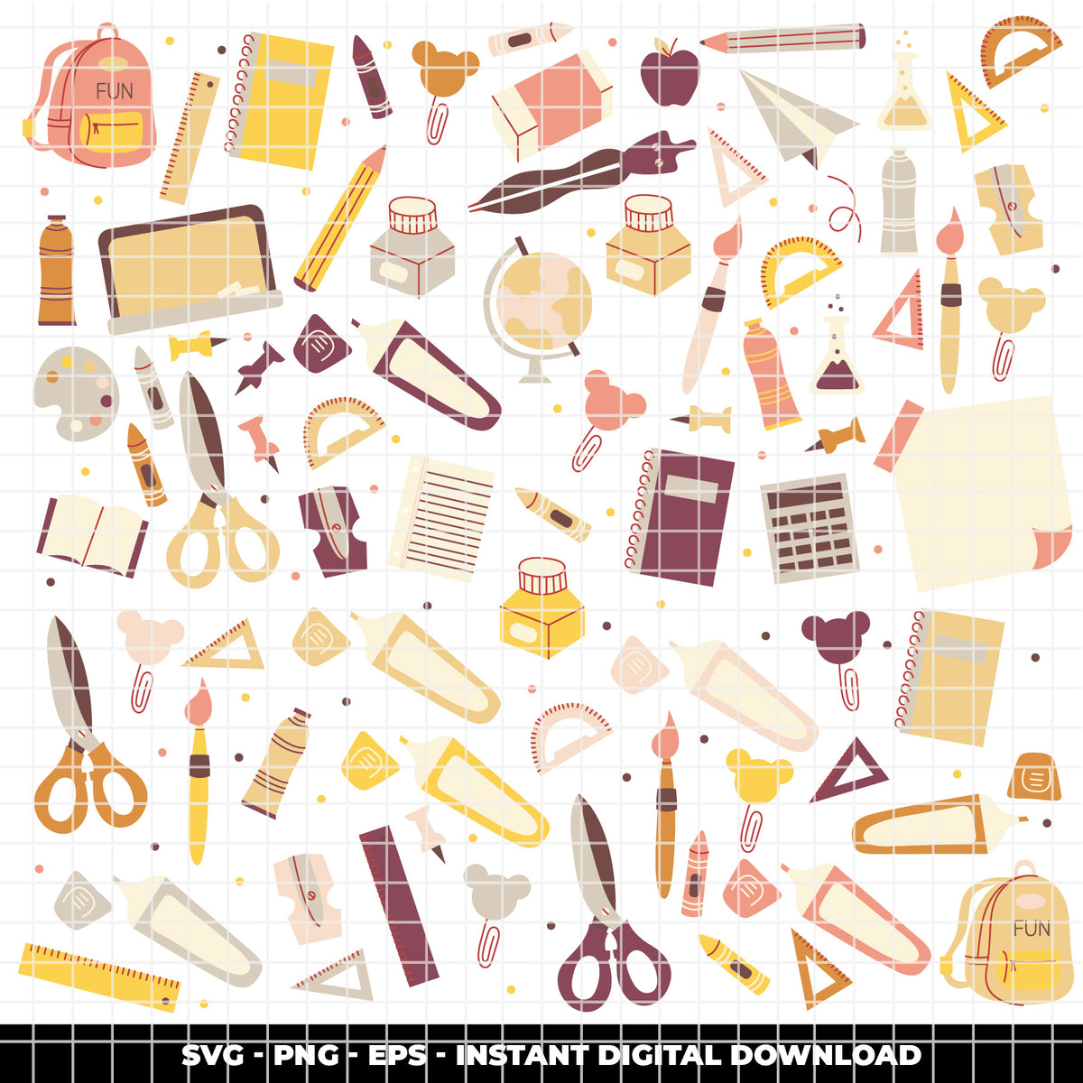COD6398 - Back to School bundle clipart SVG | PNG | EPS.