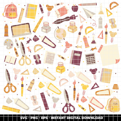 COD6398 - Back to School bundle clipart SVG | PNG | EPS.