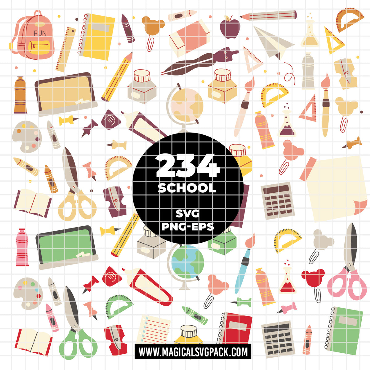 COD6398 - Back to School bundle clipart SVG | PNG | EPS.