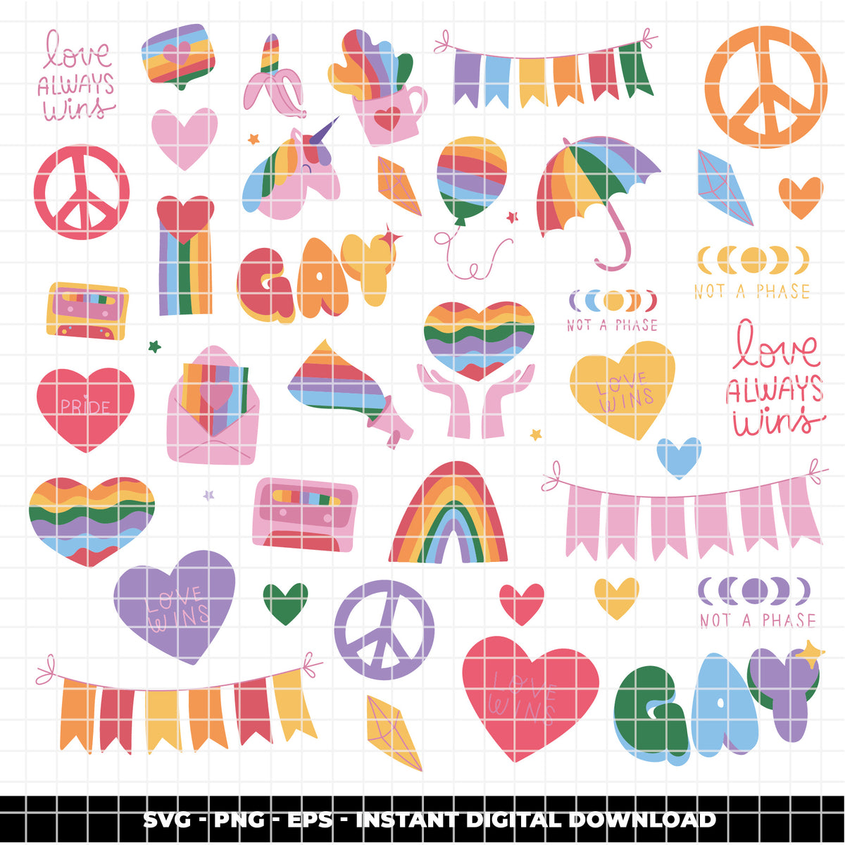 COD6399 - Pride bundle clipart SVG | PNG | EPS.