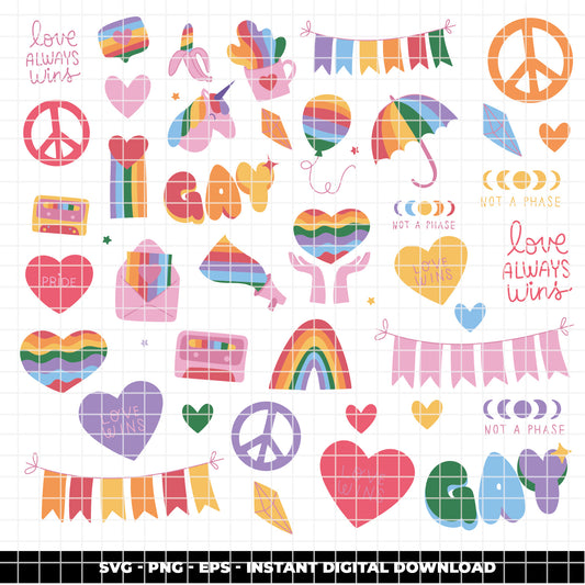 COD6399 - Pride bundle clipart SVG | PNG | EPS.