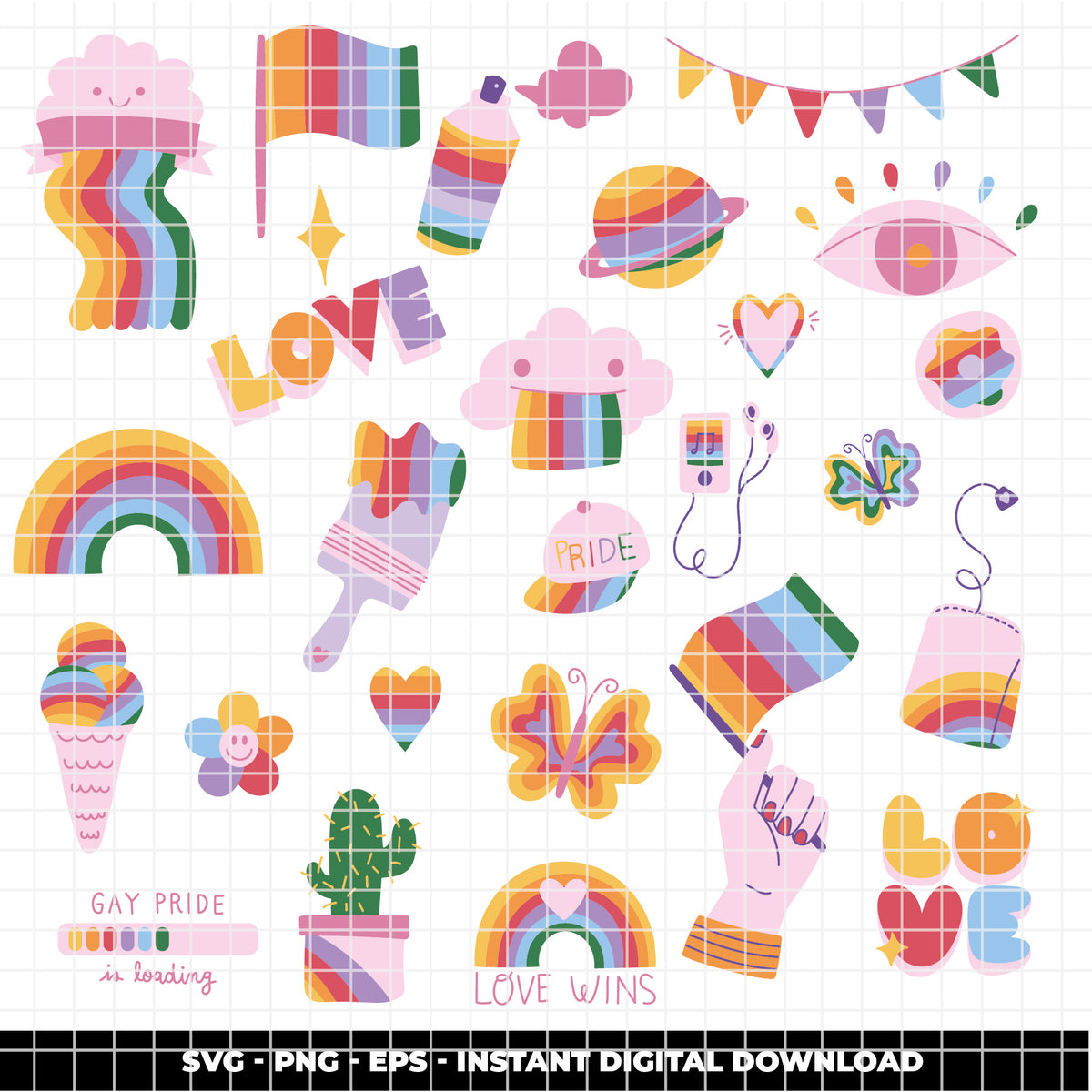 COD6399 - Pride bundle clipart SVG | PNG | EPS.