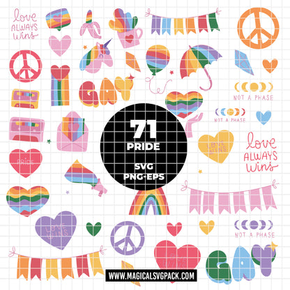 COD6399 - Pride bundle clipart SVG | PNG | EPS.