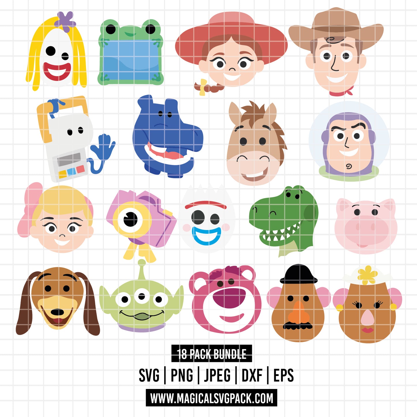 COD6542 - Toy Story 5 mega bundle cartoon mode, Disney clipart Svg, Png, Eps, Dxf, Jpeg, vector.