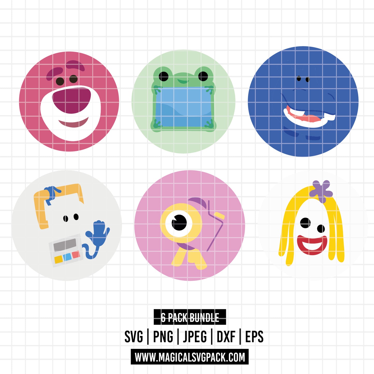 COD6545 - Toy Story 5 - New characters pack bundle cartoon mode, Disney clipart Svg, Png, Eps, Dxf, Jpeg, vector.