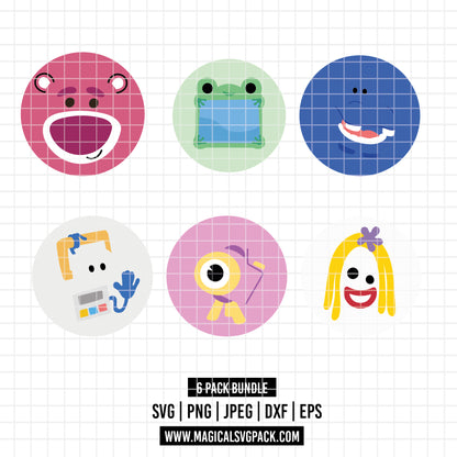 COD6549 - Toy Story 5 - New characters pack bundle cartoon mode, Disney clipart Svg, Png, Eps, Dxf, Jpeg, vector.