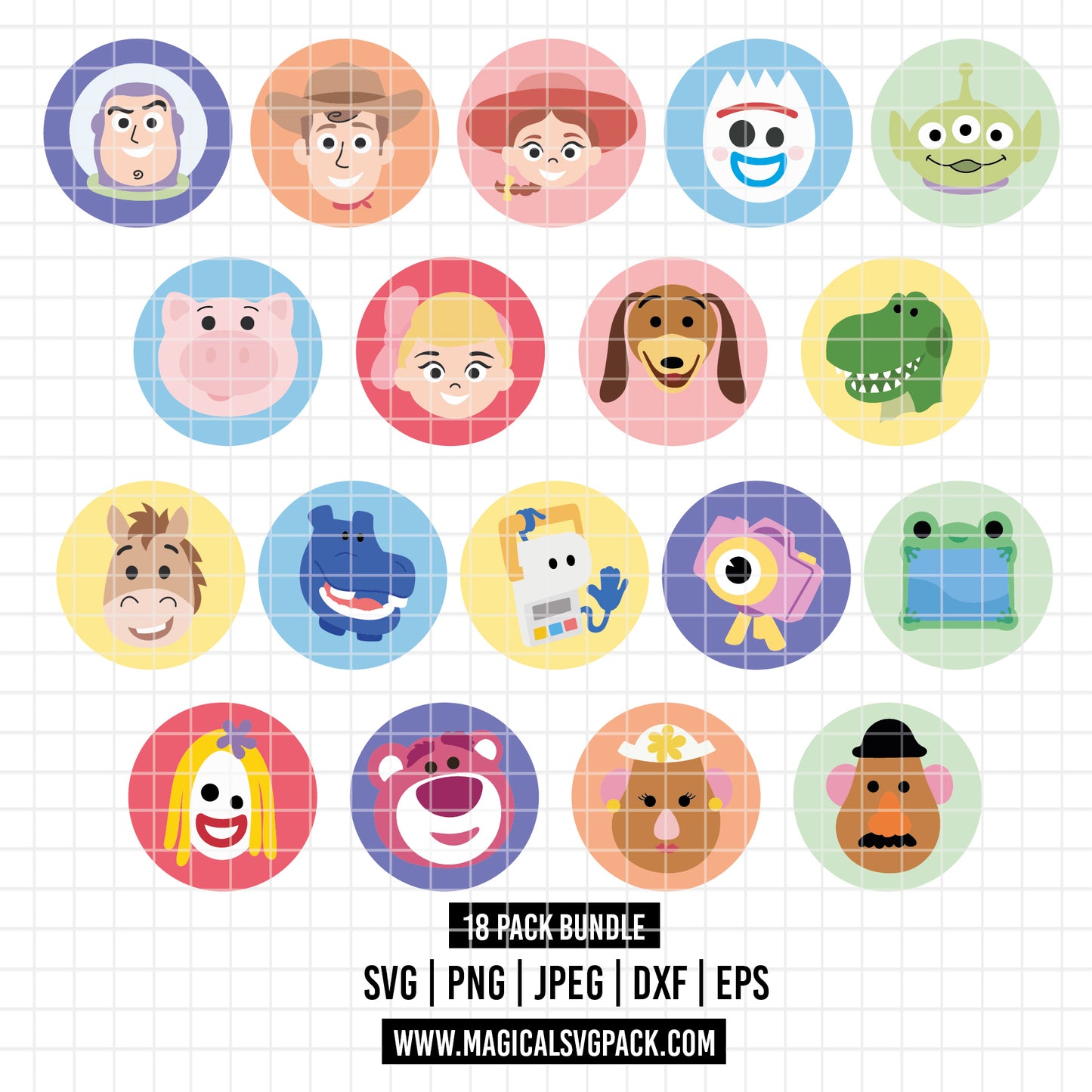 COD6554 - Toy Story 5 mega bundle cartoon mode, Disney clipart Svg, Png, Eps, Dxf, Jpeg, vector.