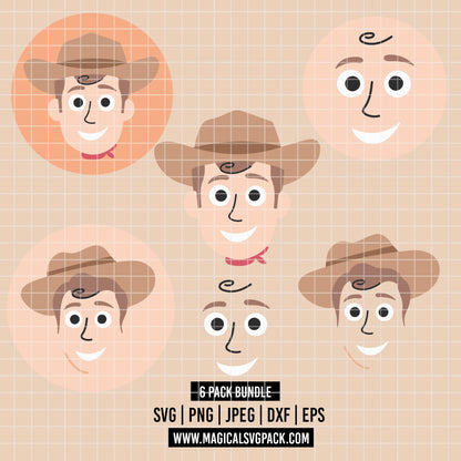 COD6560 - Sheriff Woody pack bundle, Disney clipart Svg, Png, Eps, Dxf, Jpeg, vector.