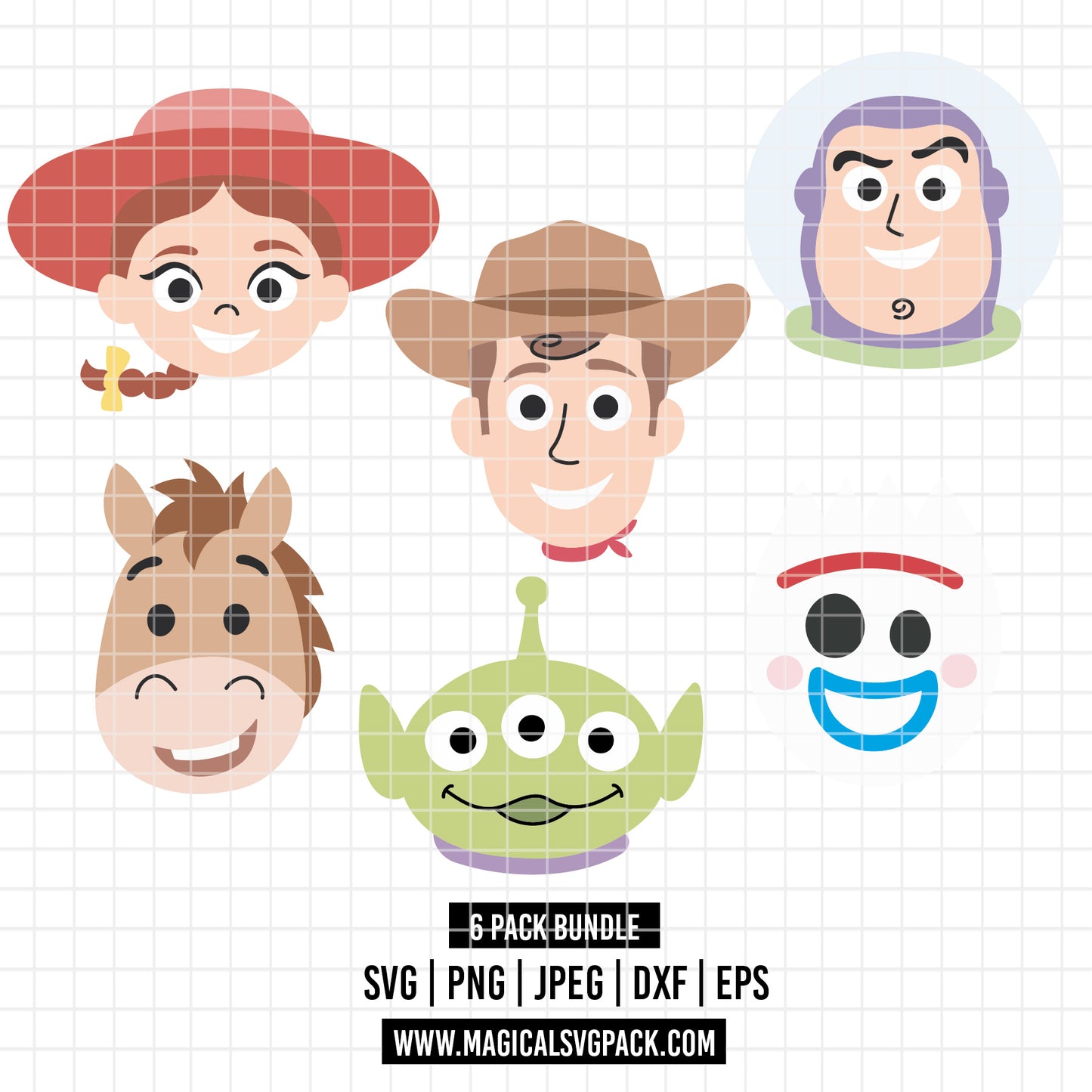 COD6562 - Toy Story pack bundle cartoon mode, Disney clipart Svg, Png, Eps, Dxf, Jpeg, vector.