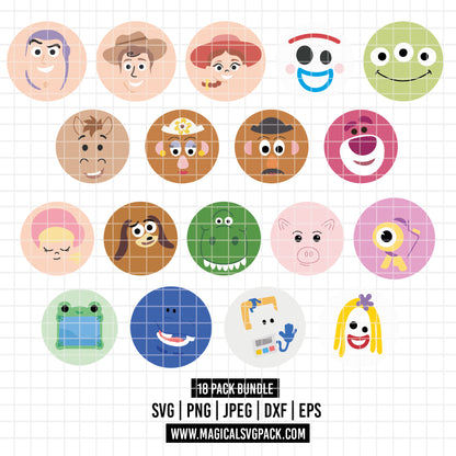 COD6563 - Toy Story 5 mega bundle cartoon mode, Disney clipart Svg, Png, Eps, Dxf, Jpeg, vector.