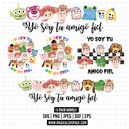 COD6574 - Toy Story - Yo soy tu amigo fiel/You've Got a Friend in me (Spanish version) bundle, Disney clipart Svg, Png, Eps, Dxf, Jpeg, vector.