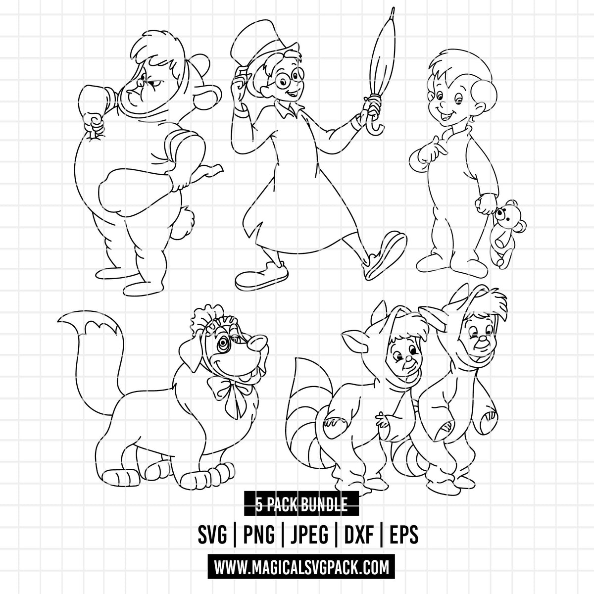COD7016 - Peter pan's word bundle, Disney clipart Svg, Png, Eps, Dxf, Jpeg, vector.