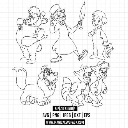 COD7016 - Peter pan's word bundle, Disney clipart Svg, Png, Eps, Dxf, Jpeg, vector.