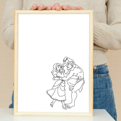 COD7022 - Tarzan & Jane bundle line art, Disney clipart Svg, Png, Eps, Dxf, Jpeg, vector.