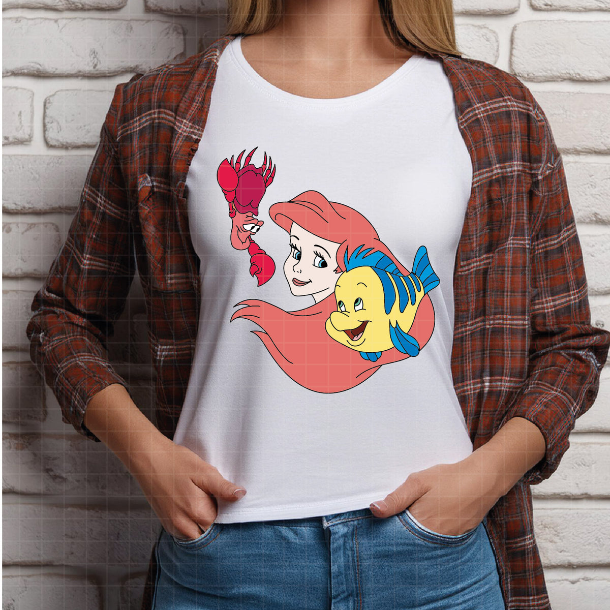 COD7133 - The Little mermaid & Founder bundle, Disney Princess Ariel Svg, Png, Eps, Dxf, Jpeg, vector.