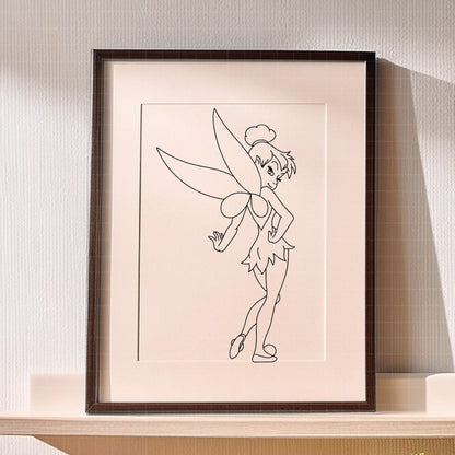 COD7149 - Tinker Bell bundle line art, Disney clipart Svg, Png, Eps, Dxf, Jpeg, vector.