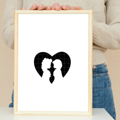 COD7151 - Frozen Silhouettes bundle, Disney princess clipart Svg, Png, Eps, Dxf, Jpeg, vector.