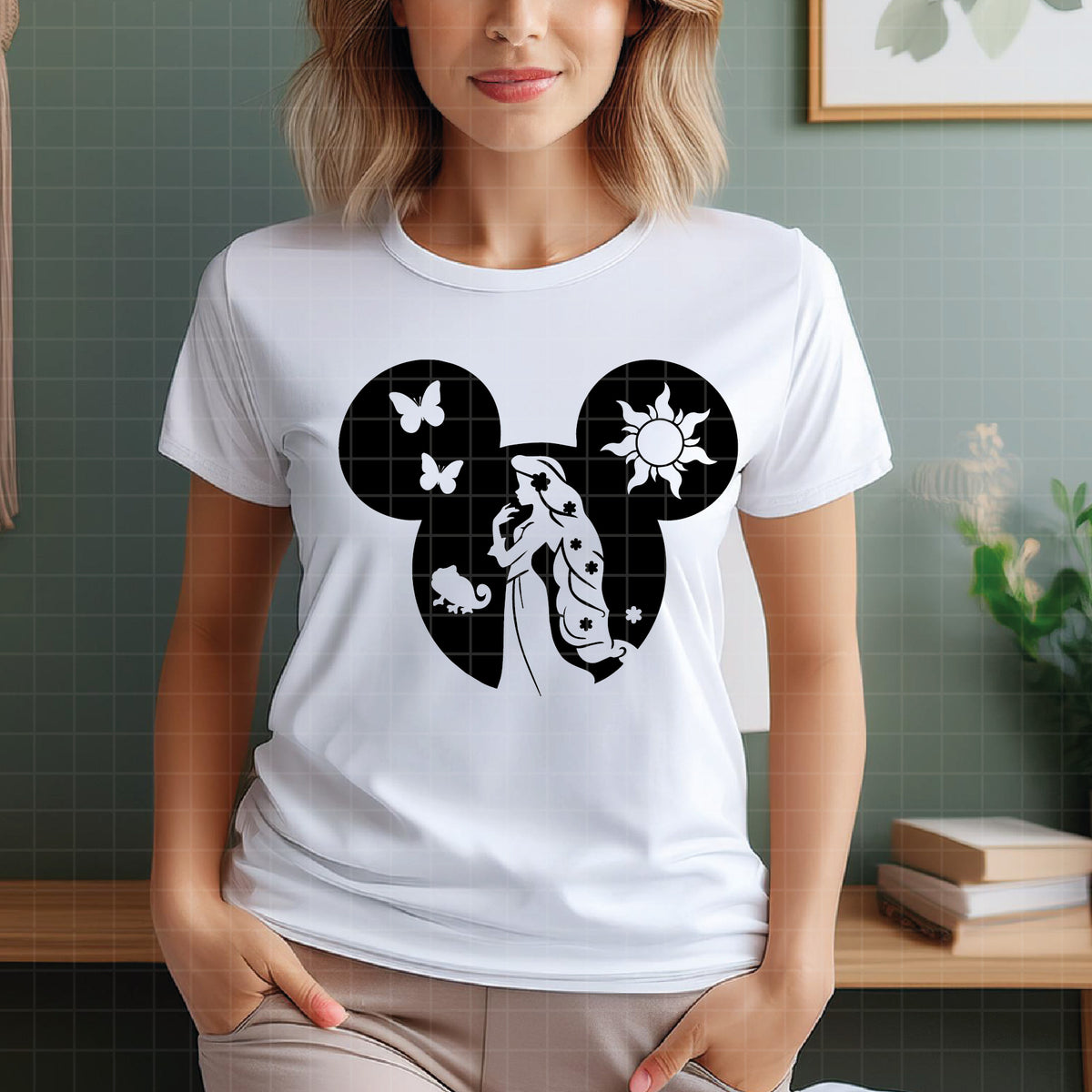 COD7205 - Tangled Silhouettes bundle, Disney princess clipart Svg, Png, Eps, Dxf, Jpeg, vector.