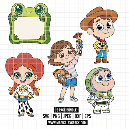COD7218 - Toy story Little characters bundle, Disney clipart Svg, Png, Eps, Dxf, Jpeg, vector.