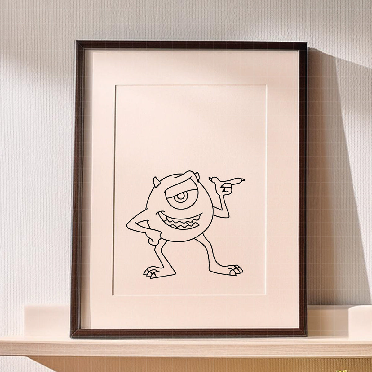 COD7220 - Mike Wasowski bundle line art, Disney clipart Svg, Png, Eps, Dxf, Jpeg, vector.