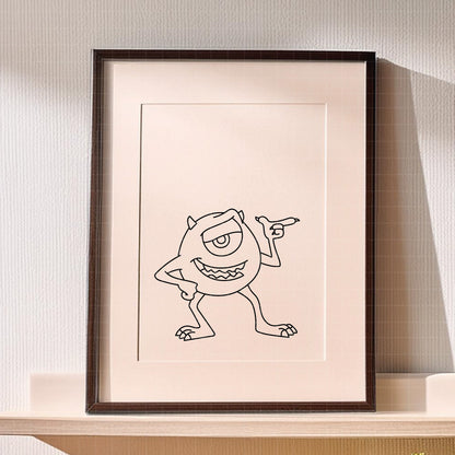 COD7220 - Mike Wasowski bundle line art, Disney clipart Svg, Png, Eps, Dxf, Jpeg, vector.