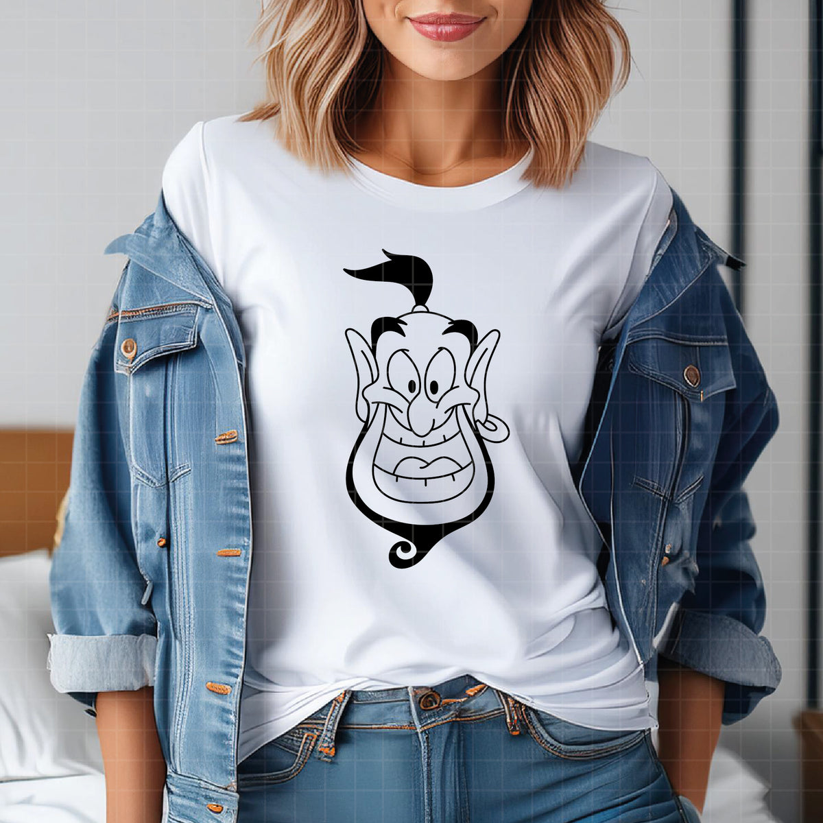 COD7221 - Genie of Aladdin bundle line art, Disney clipart Svg, Png, Eps, Dxf, Jpeg, vector.