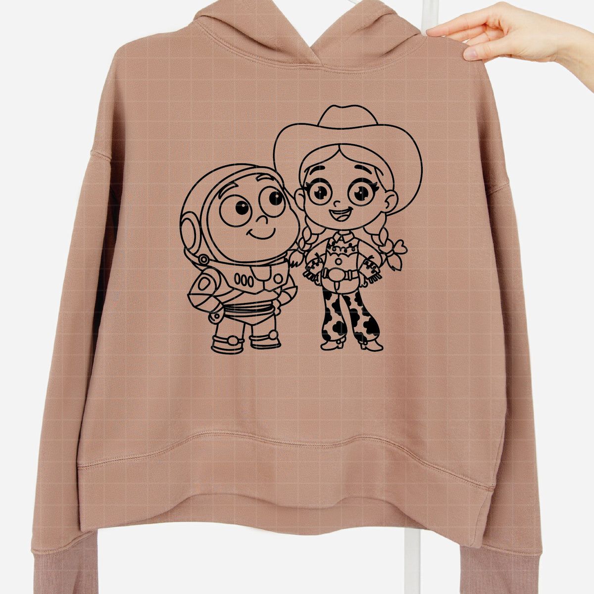 COD7225 - Buzz & Jessie's love bundle line art, Disney clipart Svg, Png, Eps, Dxf, Jpeg, vector.