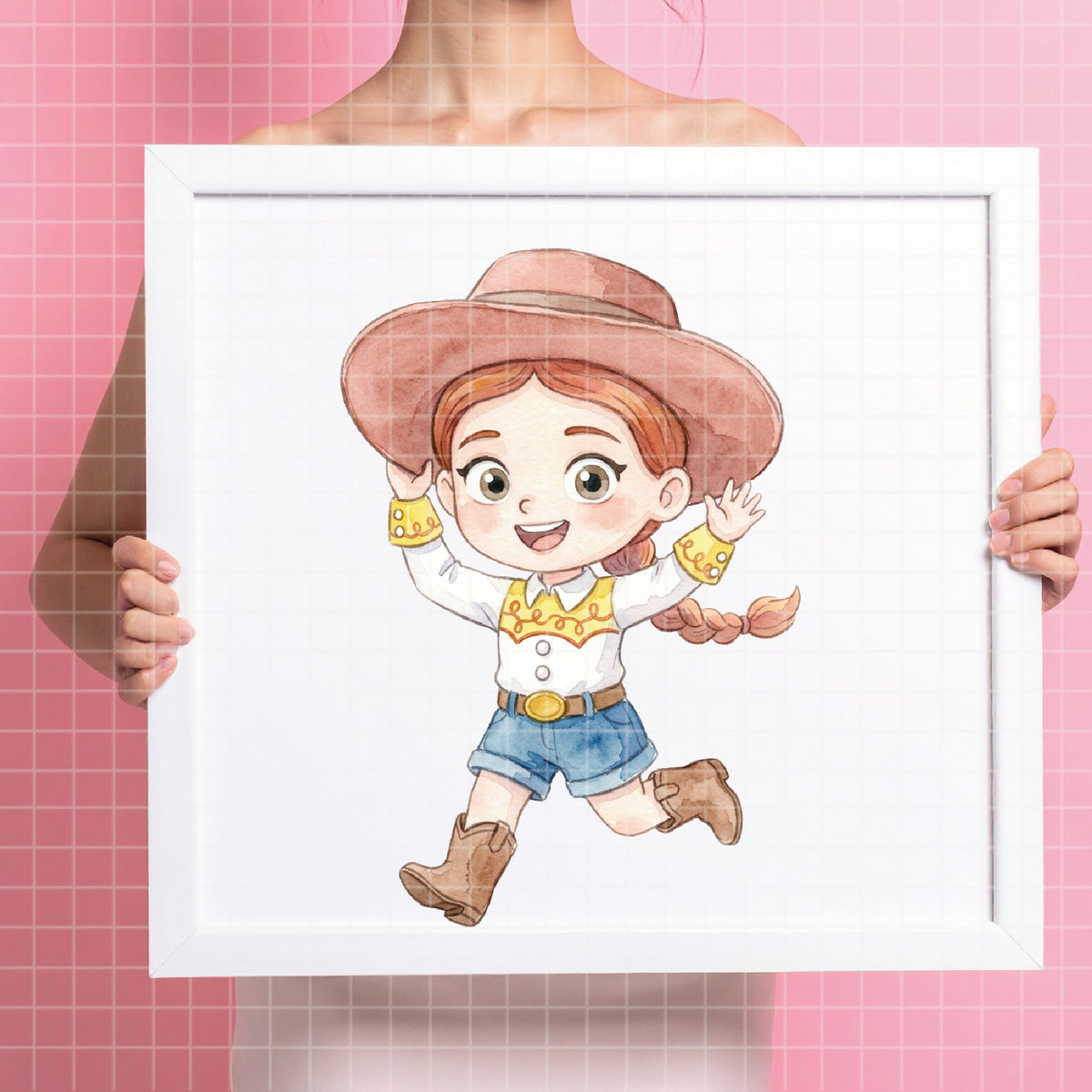 COD7318 - Little Jessie The Cowgirl PNG bundle Watercolor, Disney clipart.