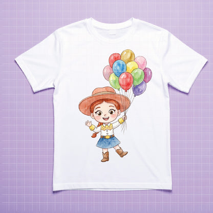COD7318 - Little Jessie The Cowgirl PNG bundle Watercolor, Disney clipart.