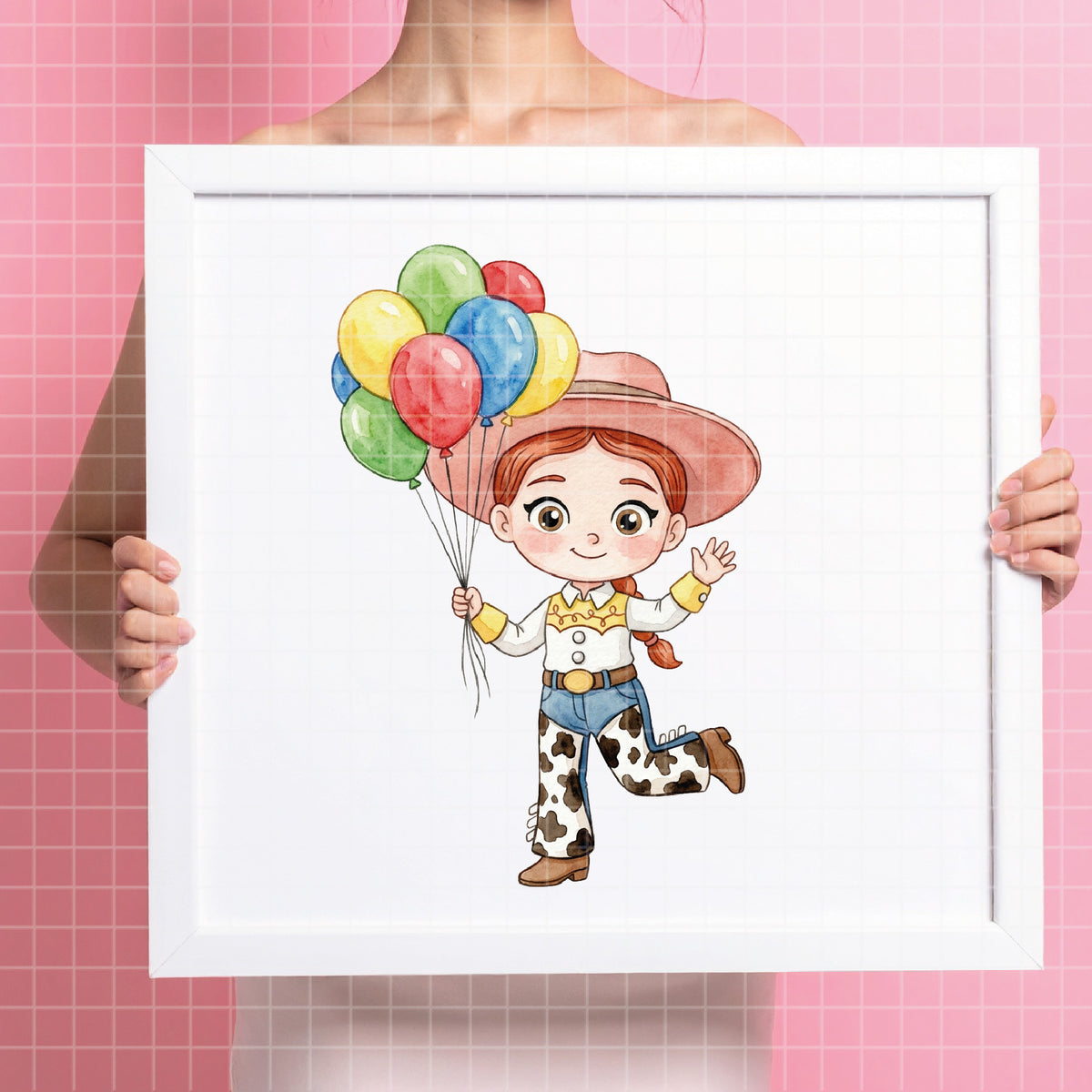 COD7320 - Littles Jessie & Woody Birthdays PNG bundle Watercolor, Disney clipart.