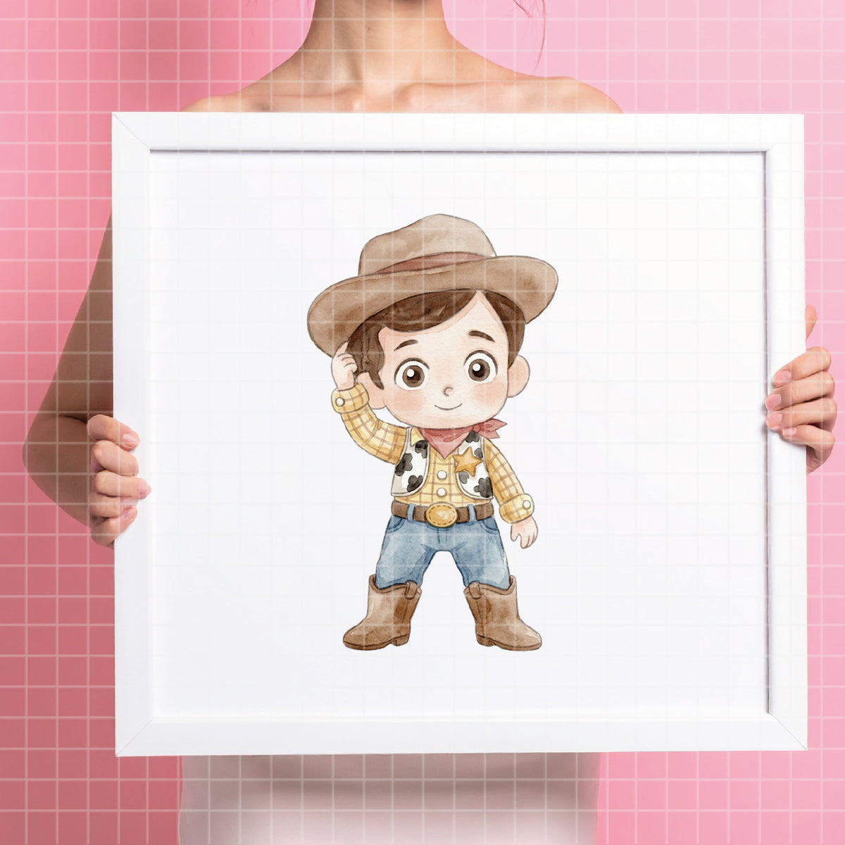 COD7322 - Little Sheriff Woody PNG bundle Watercolor, Disney clipart.